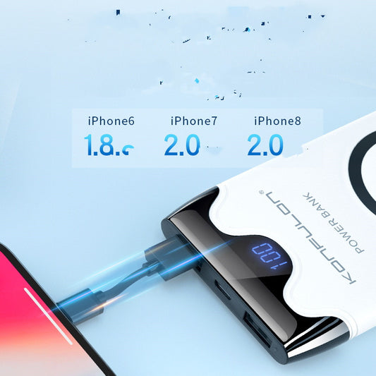 Power Bank Hand-cranked Digital Display Wireless Charging