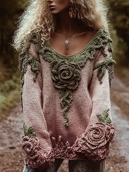 Loose Laid-back Soft Pullover Sweater For Women