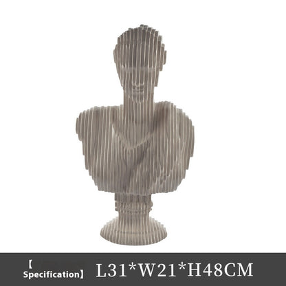 Modern Light Luxury Cut Female Character Art Sculpture Crafts Ornaments