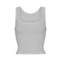 Athleisure Ribbed Knit Stretch Camisole With Straps