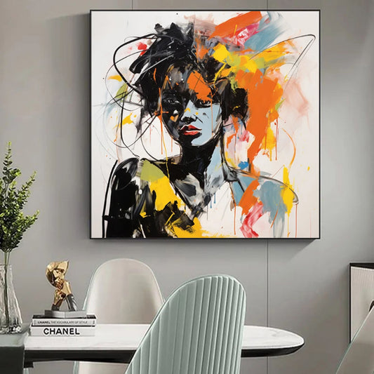 Modern Graffiti Aesthetic Wall Art Banksy Portrait Hand Painted Oil Painting On Canvas Vintage Room Home Bar Cafe Decor Kawaii Room Decor
