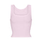 Athleisure Ribbed Knit Stretch Camisole With Straps