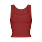 Athleisure Ribbed Knit Stretch Camisole With Straps