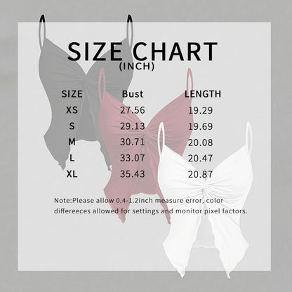 Women's 3-Piece Y2K Cami Set, Twist Front & Asymmetrical Spaghetti Strap Tops